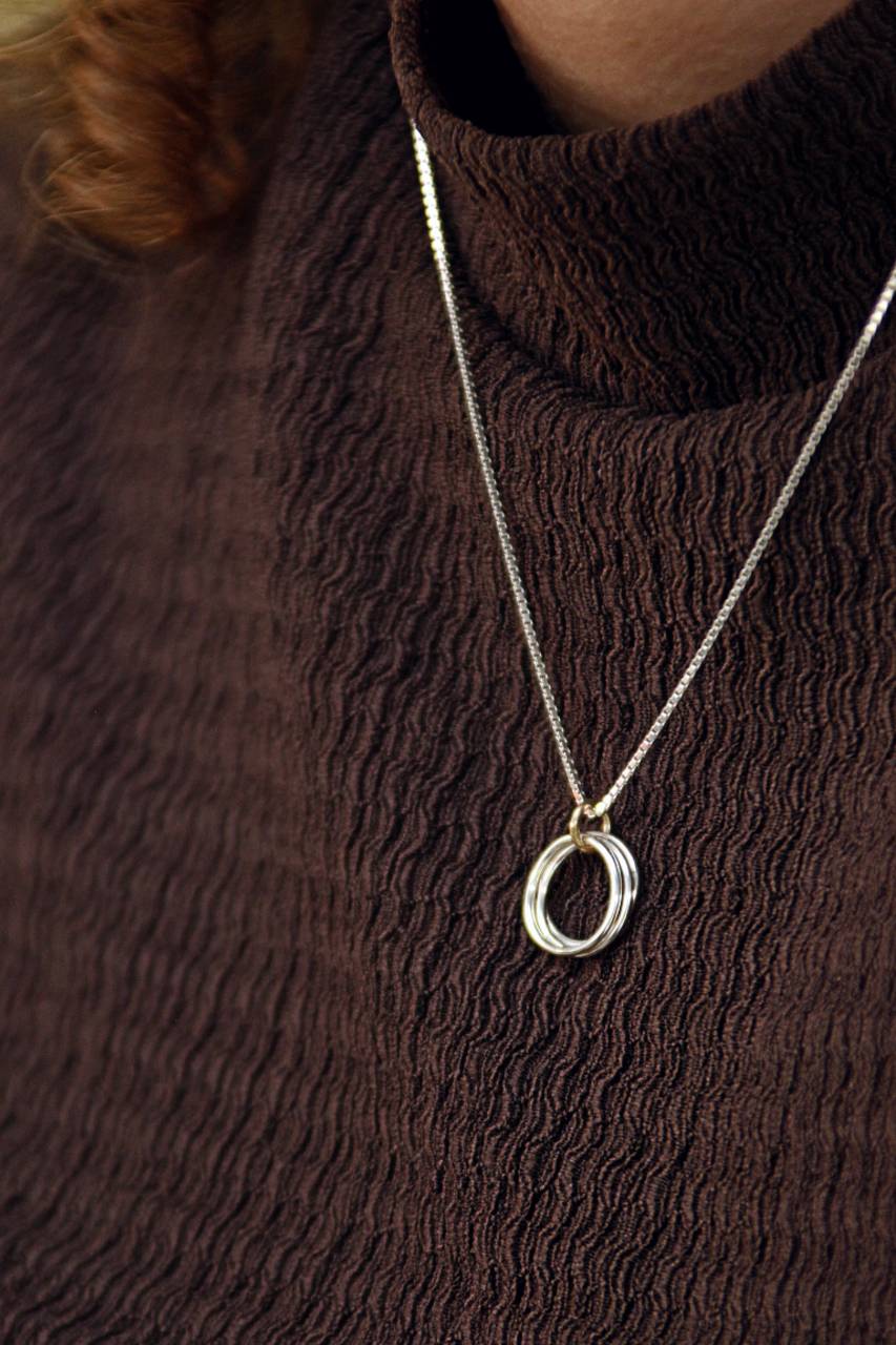 Ketting Triple | Goud met zilver