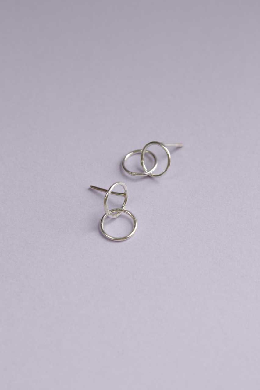 Set Ohrring Roundies klein | Verbundenes Silber