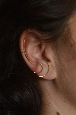 Earring Half Round Mid | Minimalist basic earring