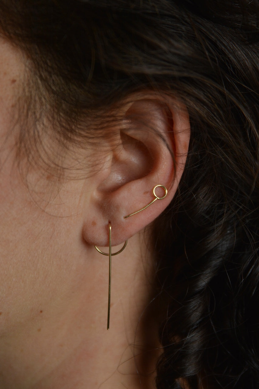 Runde Ohrring-Pin | 2-in-1 Ohrring