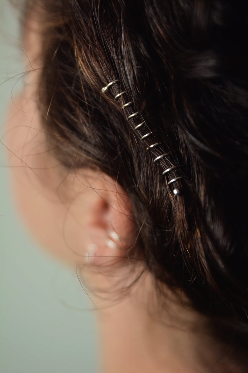 Haircuff Spiral | Shiny haarsieraad