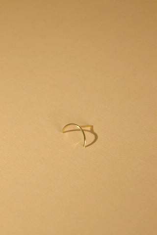 Earring Half Round Mid | Minimalist basic earring