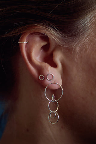 Earring Oval Small | silver curl