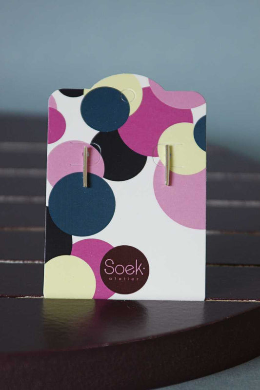 Setje Oorbel Stripe Round | Allrounder