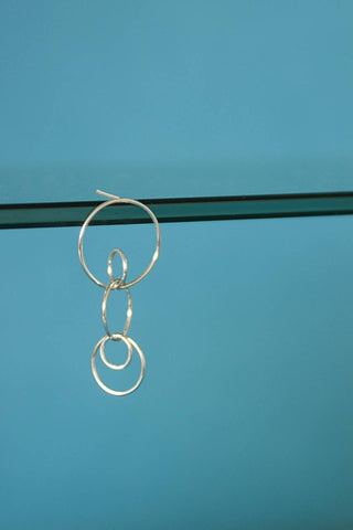 Earring Oval Small | silver curl