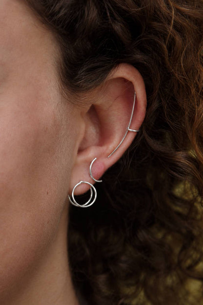 Ohrring Roundies | kariert