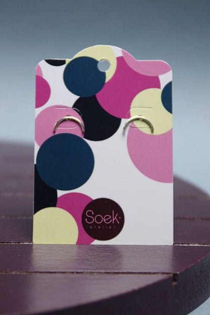 Setje Oorbel Half Round Mid | Minimalistische basis oorbel