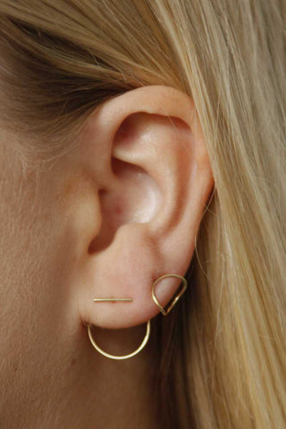 Earring Oval Small | golden curl