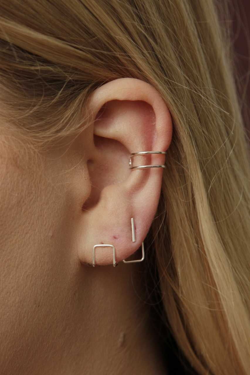 Ohrring quadratisch klein | Modernes und elegantes Design