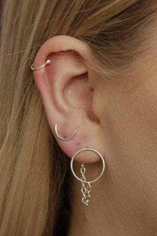 Earring Half Round Mid | Minimalist basic earring