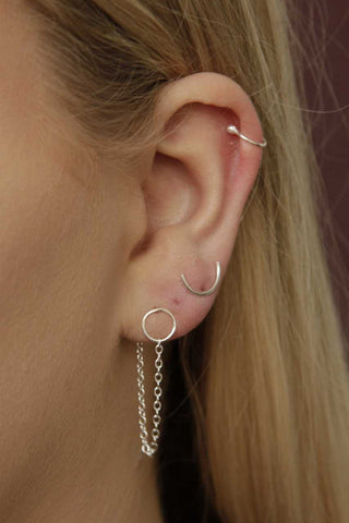 Earring Half Round Mid | Minimalist basic earring