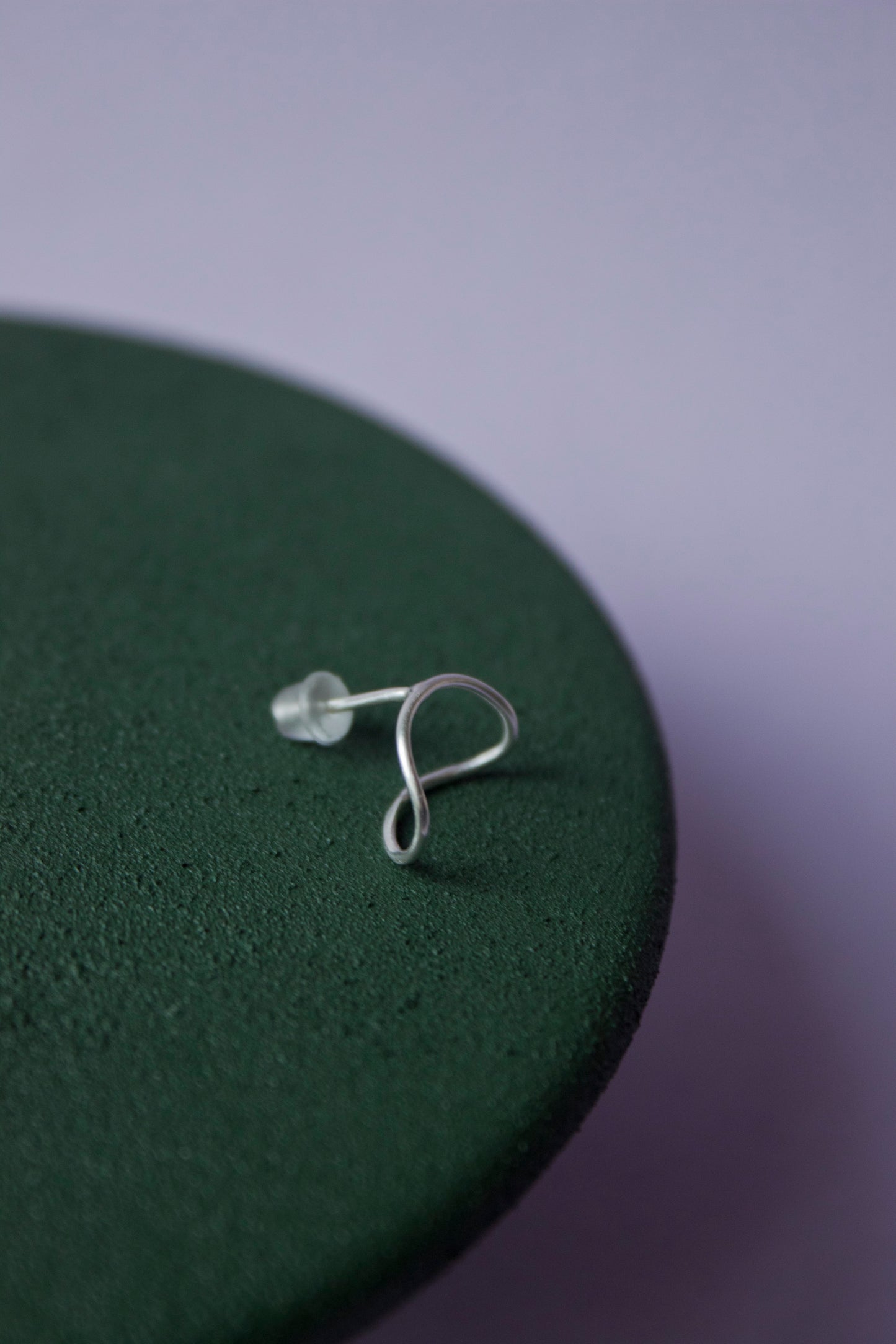 Oorbel Oval Small | Zilveren krul