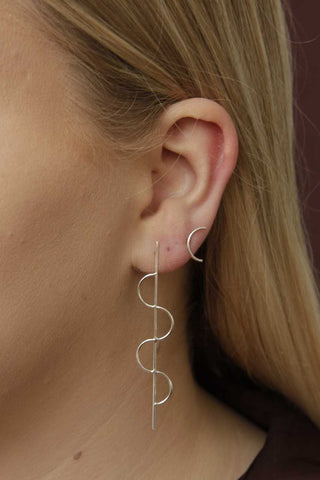 Earring Half Round Mid | Minimalist basic earring