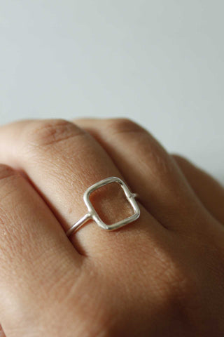 Ring Square | Zacht hoekig