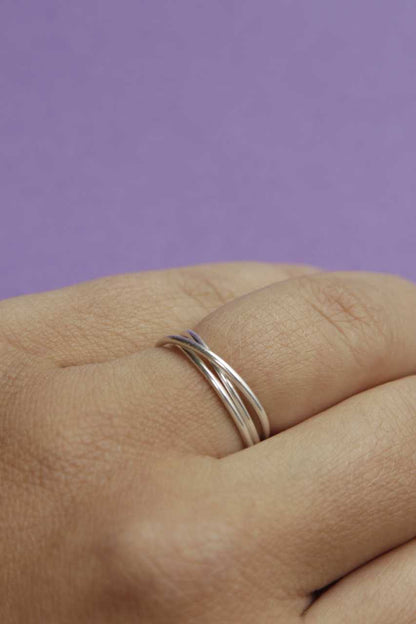 Ring dreifach | Dreifache Silberparty