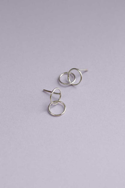 Set Ohrring Roundies klein | Verbundenes Silber
